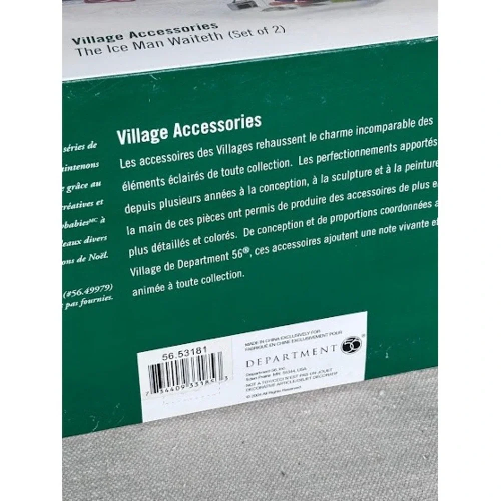 Department 56 Village Accessories The Ice‎ Man Waiteth Set of 2 Christmas